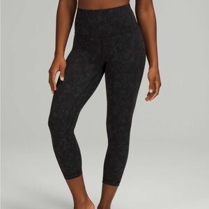 Lululemon Align High-Rise Crop 23" Hideaway Camo Deep Coal Multi Size 0